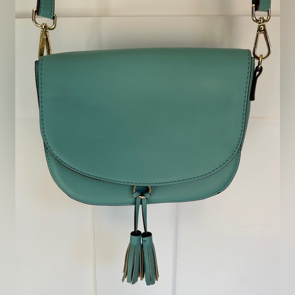 Landry Handbags - Shoulder Bag Aqua with Tassel